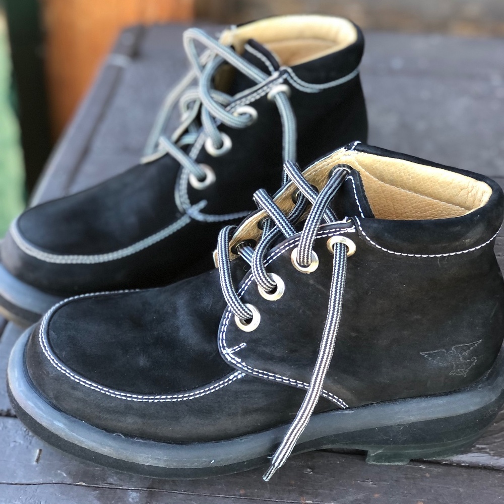 John Fluevog Black Angel Boots M6/W8